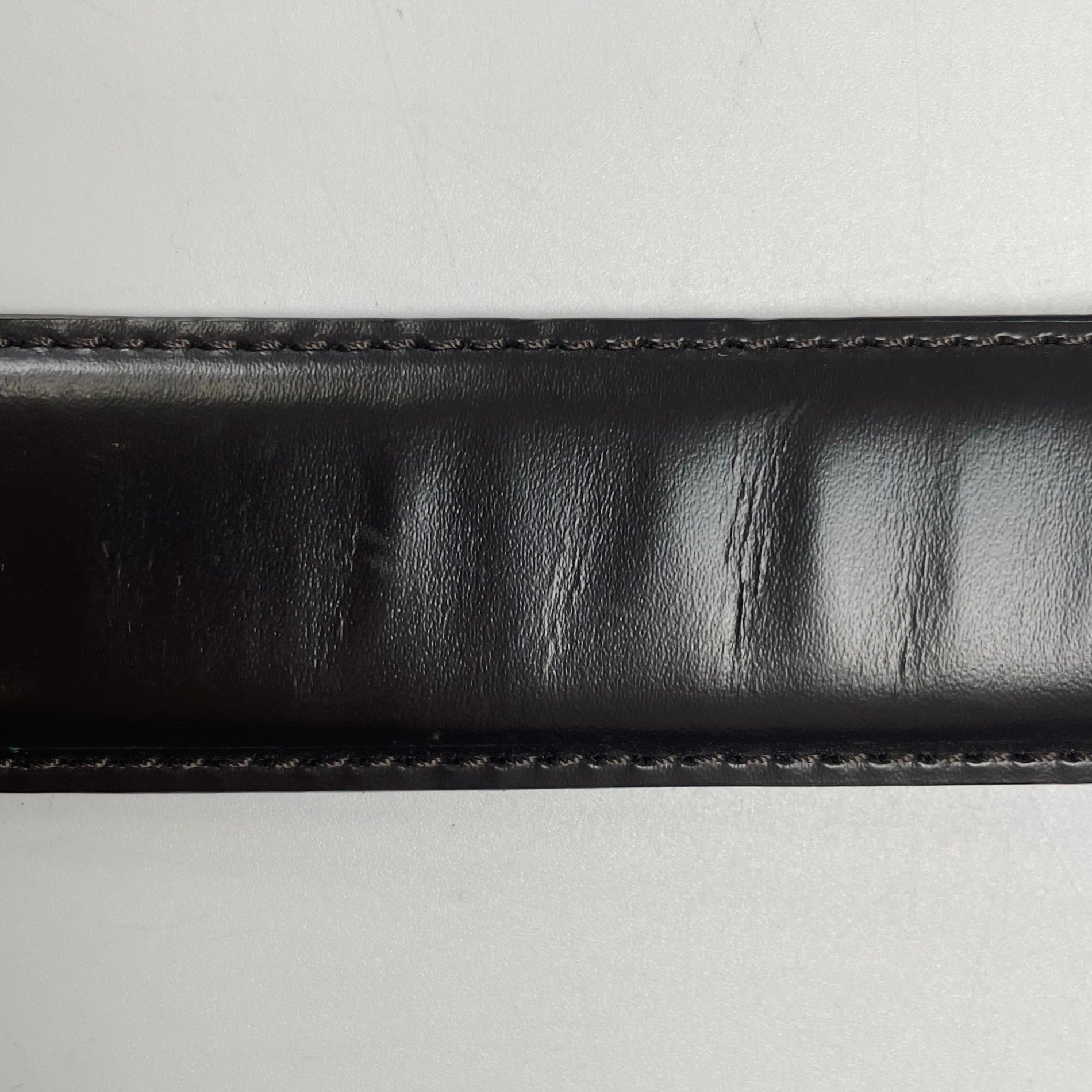 Brooks Brothers ブルックス ブラザーズ / レザーベルト ダークブラウン ゴールドバックル 日本製 美品 全長：105cm