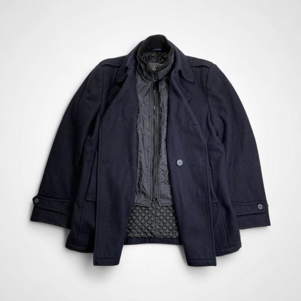 MILANO ITALY UOMO ミラノ / ライナードッキング ミドルPコート ネイビー SIZE:52(XL程度)