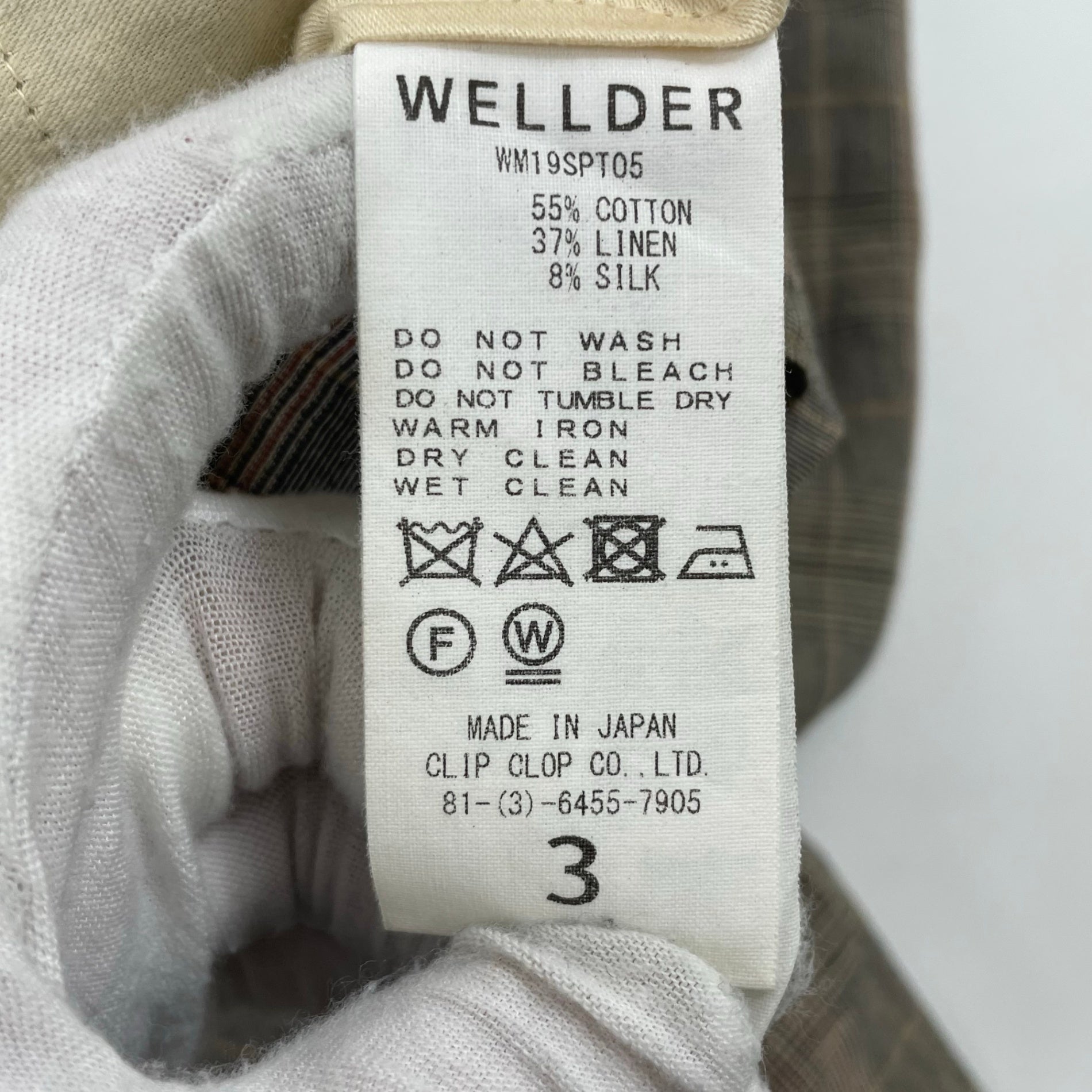 WELLDER / Two Tuck Wide Trousers 参考定価：26,000+tax SIZE：3