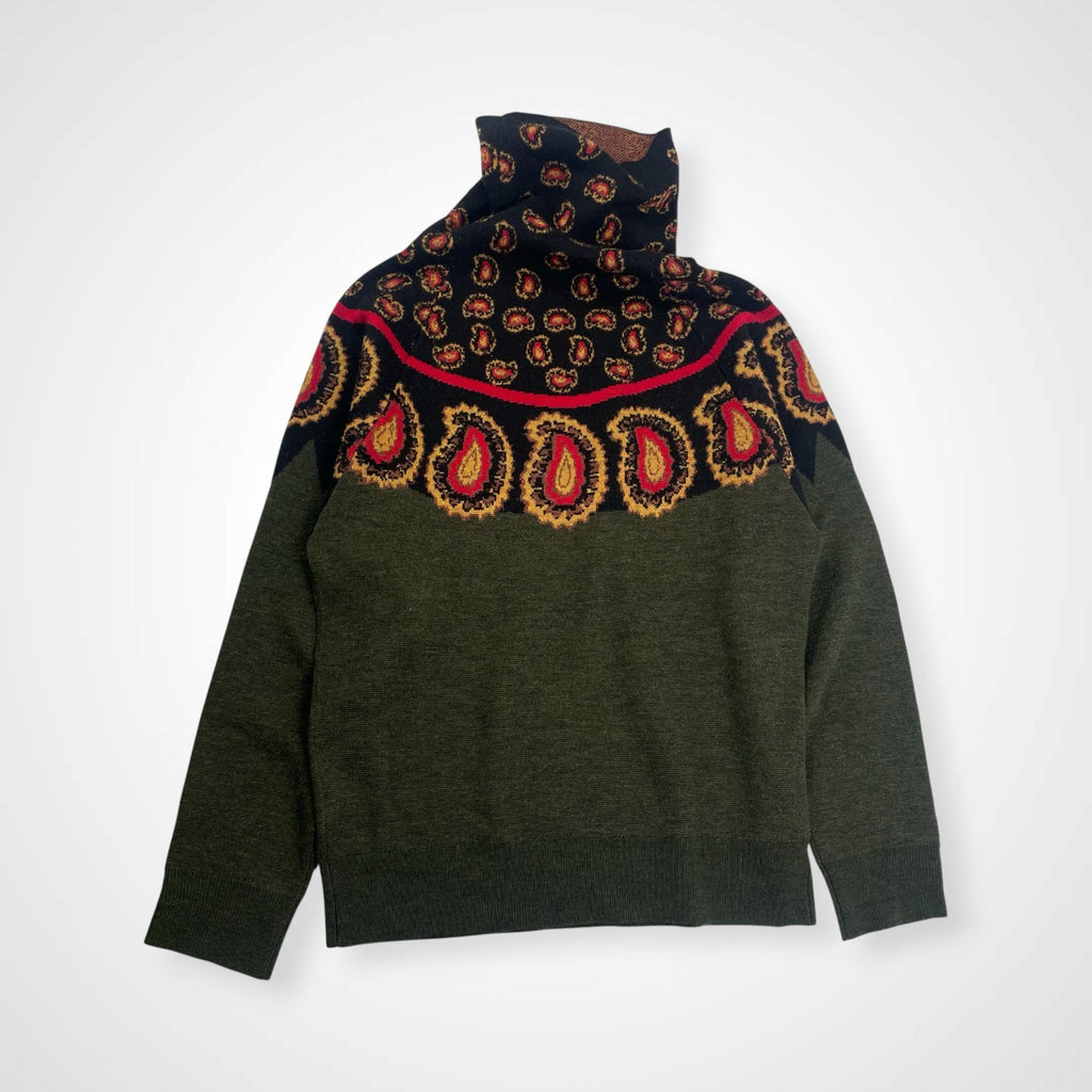 TOGA PULLA トーガプルラ / ペイズリータートルネックニット 参考定価：40,000程度 SIZE:36