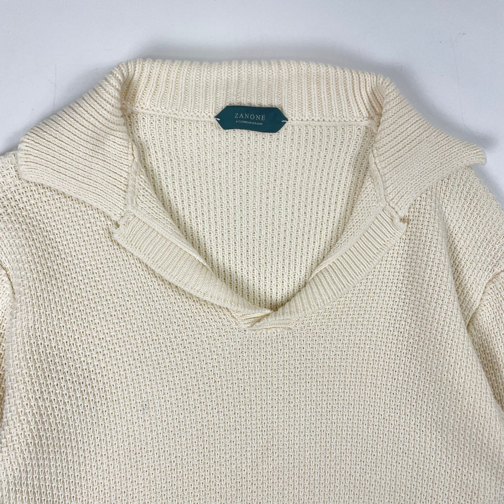 ZANONE / サマーコットン スキッパーニットポロ 参考定価：42,000程度 SIZE:44