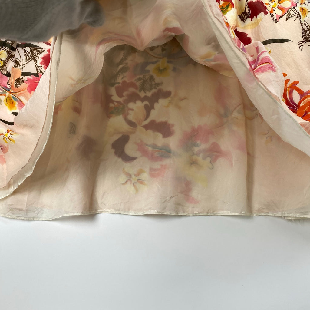 KEITA MARUYAMA ケイタマルヤマ / シルク100％ 総柄 スカート フラワー SIZE:1（S程度）