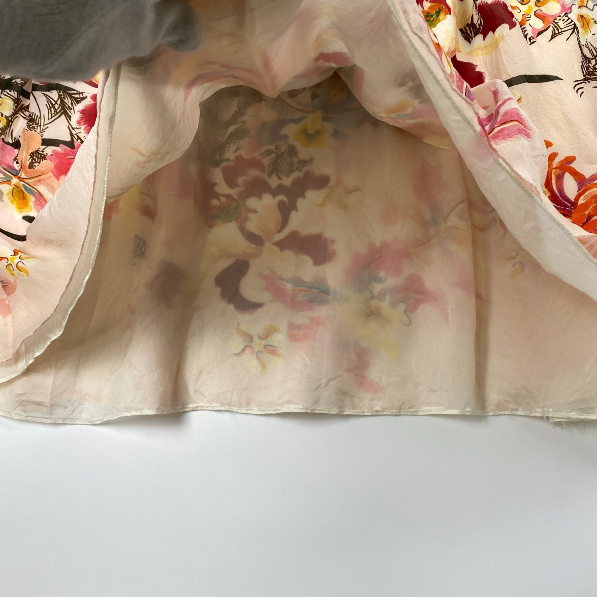 KEITA MARUYAMA ケイタマルヤマ / シルク100％ 総柄 スカート フラワー SIZE:1（S程度）