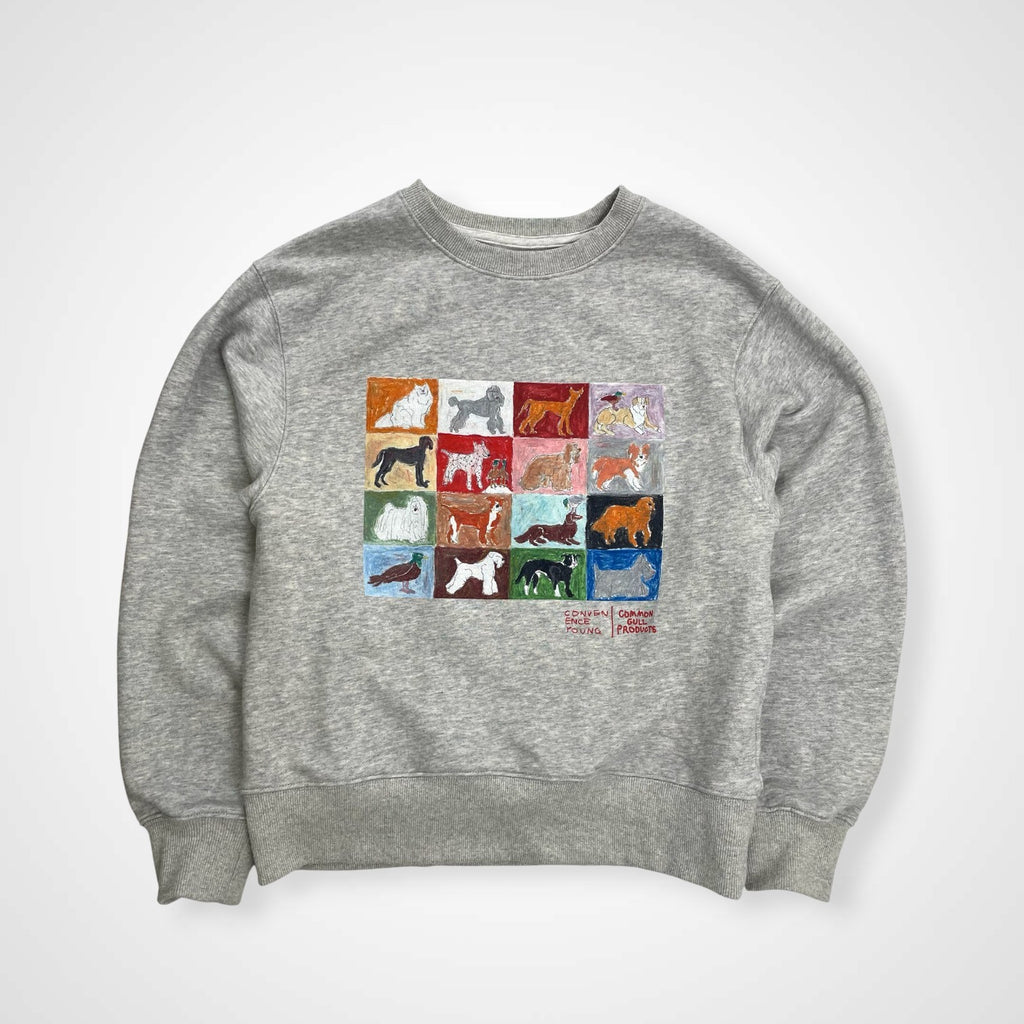 CONVENIENCEYOUNG × common gull products / dog and common gull sweat グレー SIZE:S