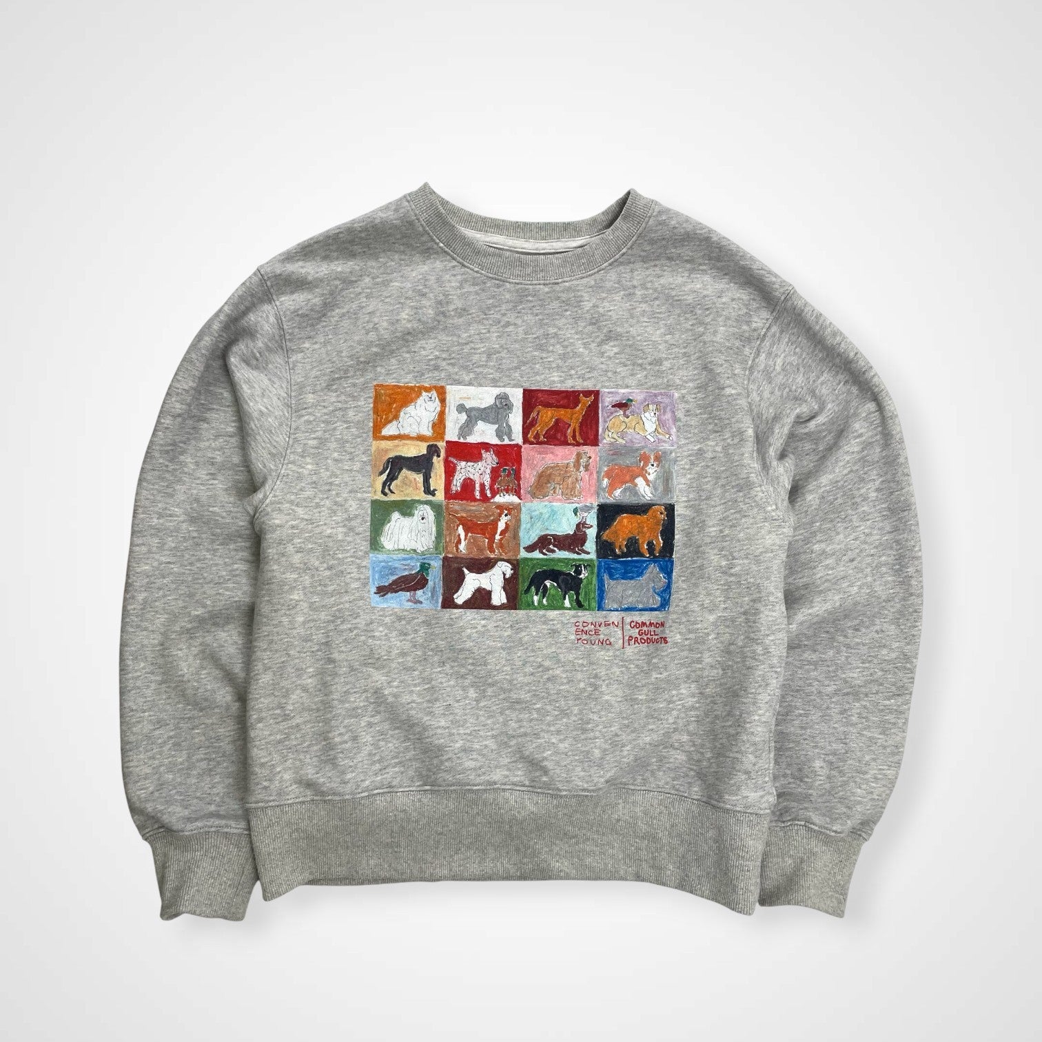CONVENIENCEYOUNG × common gull products / dog and common gull sweat グレー SIZE:S