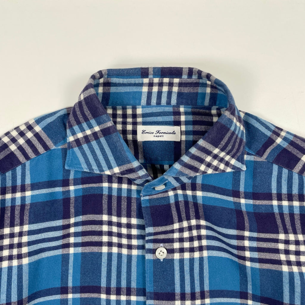 Errico Formicola / コットンチェックシャツ 参考定価：40,000程度 SIZE:M