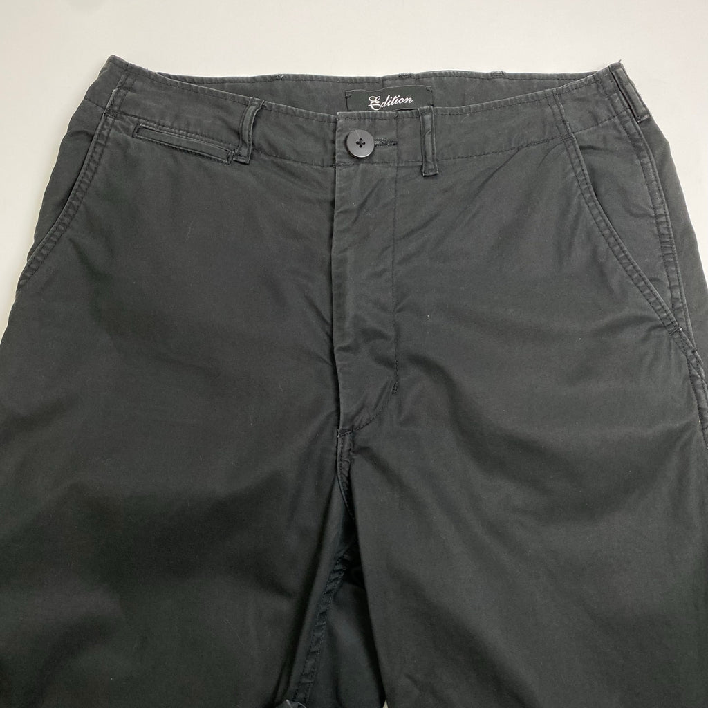Edition エディション / MERCERIZE COTTON ミリタリーチノ ギャバジン ブラック 参考定価：16,000+tax