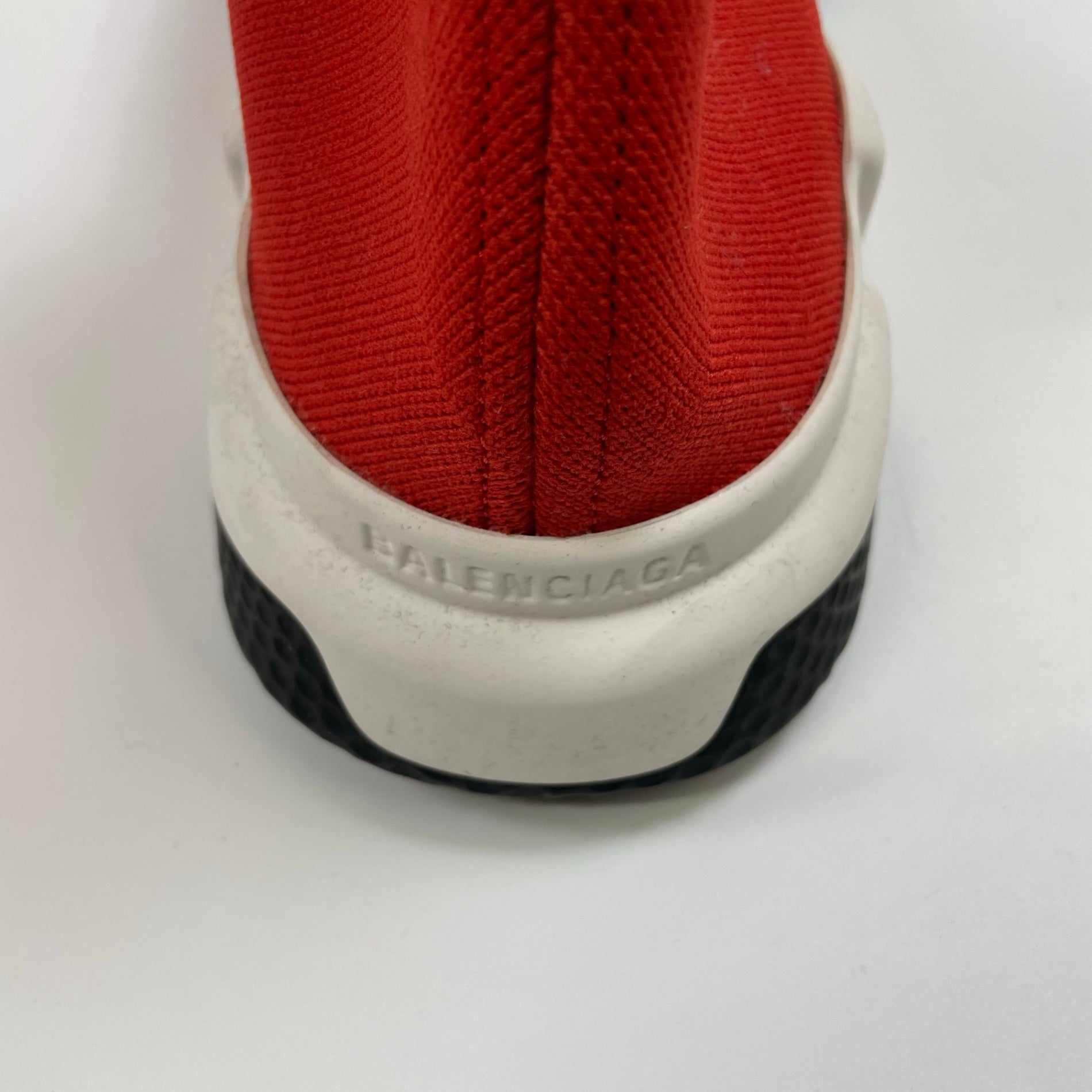 BALENCIAGA バレンシアガ / SPEED TRAINER CUFFED ロゴ レッド×ブラック 参考定価：130,000程度 SIZE:28.5