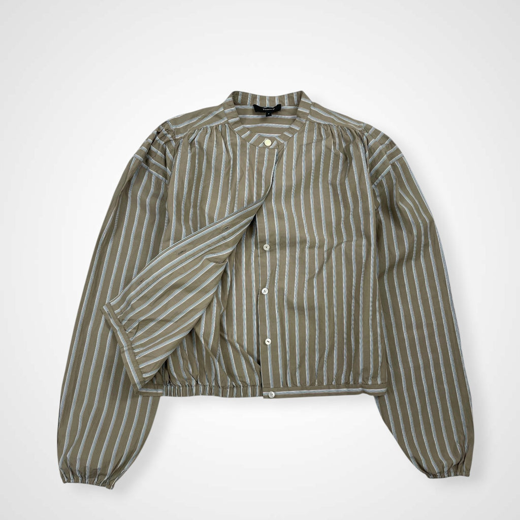 Theory セオリー / カラーレスギャザーストライプシャツ 参考定価：22,000程度 SIZE:P