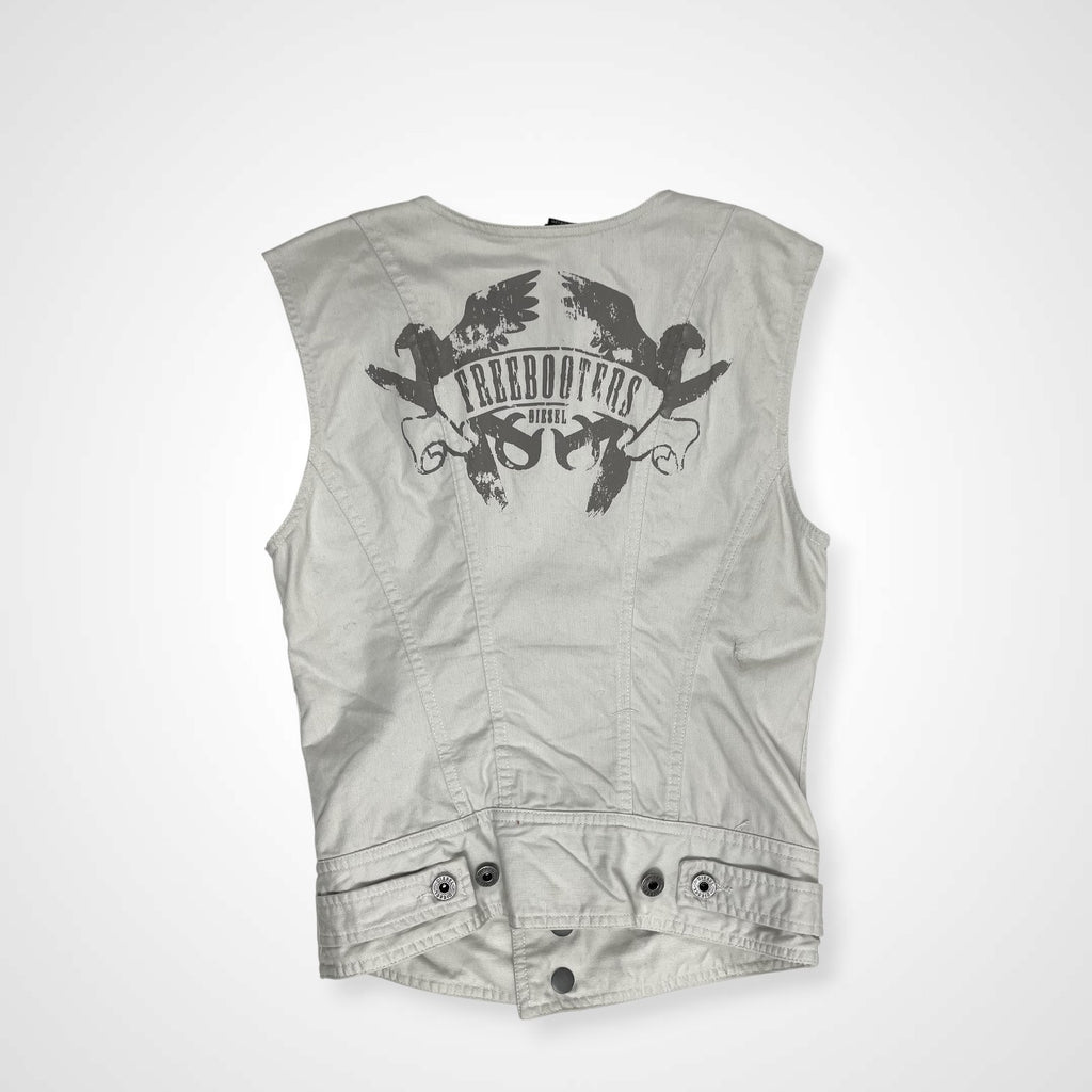 DIESEL ディーゼル / 00sギミックデザインベスト イーグルプリント Y2K  SIZE:S