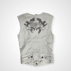 DIESEL ディーゼル / 00sギミックデザインベスト イーグルプリント Y2K  SIZE:S