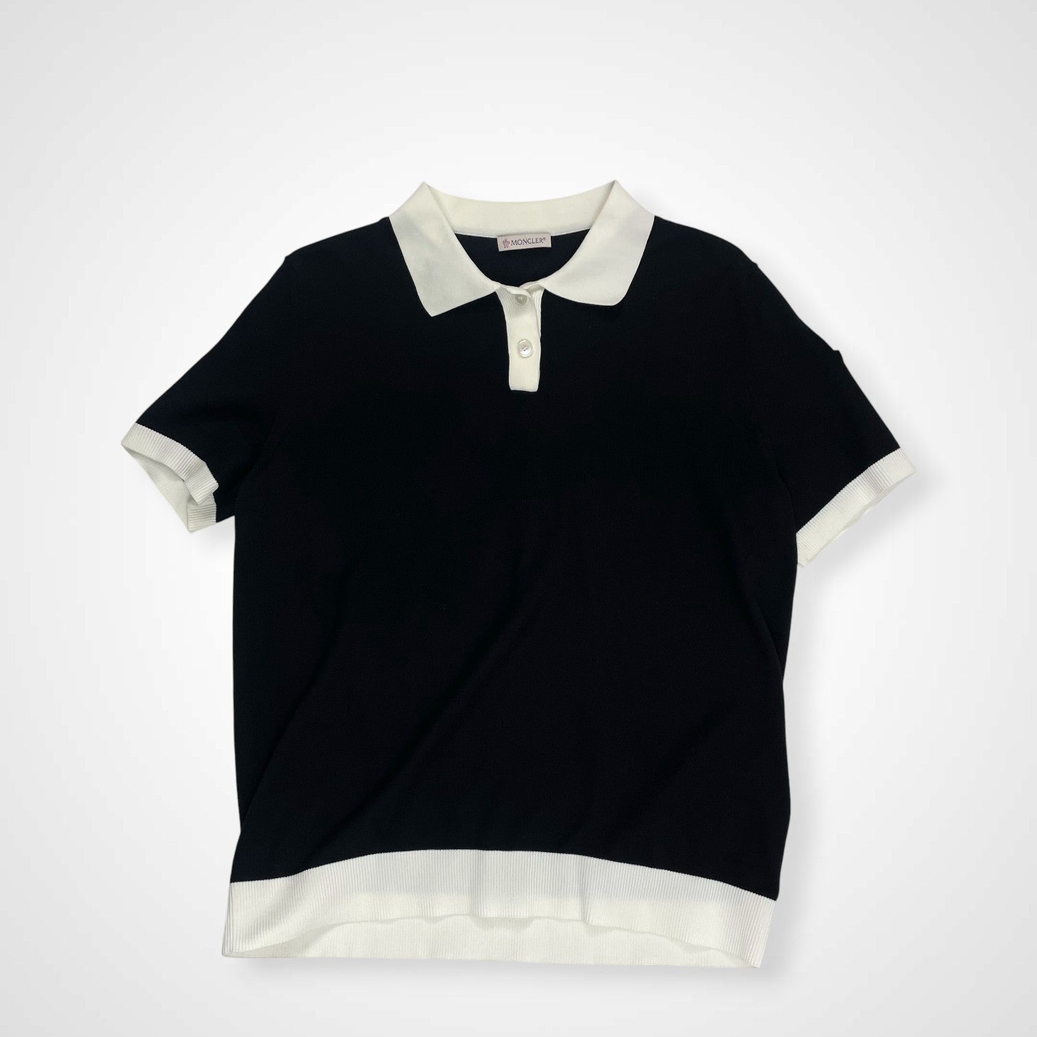 MONCLER モンクレール / POLO TRICOT ニットポロシャツ 参考定価：80,000程度 SIZE：M