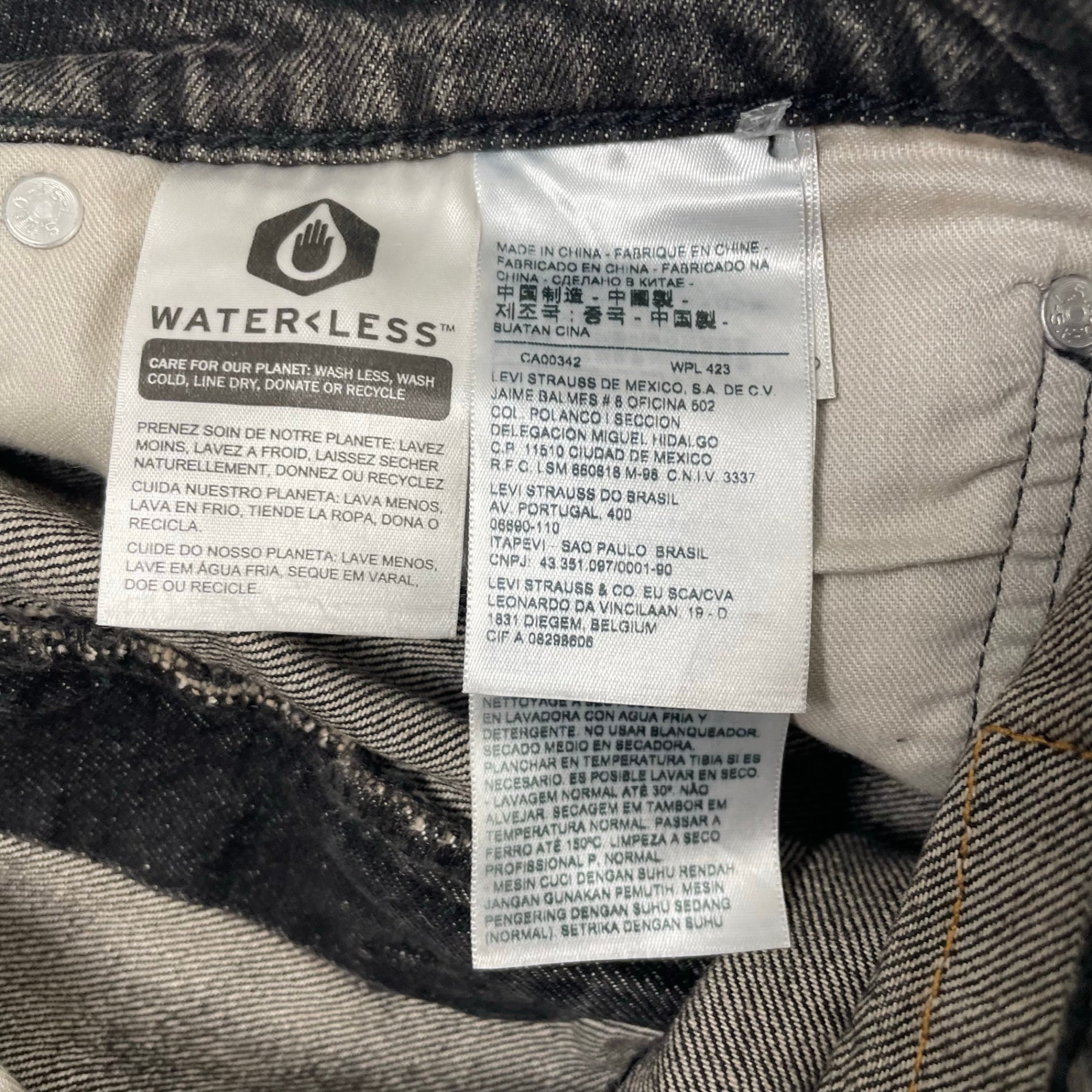 Levi's / 502ブラックデニムパンツ SIZE：W34×L32