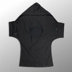 THE URBAN APPAREL / フーディTEE 半袖パーカー ブラック コットン100％