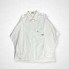 CELINE セリーヌ / 馬車刺繍ヴィンテージコットンシャツ ホワイト SIZE:L