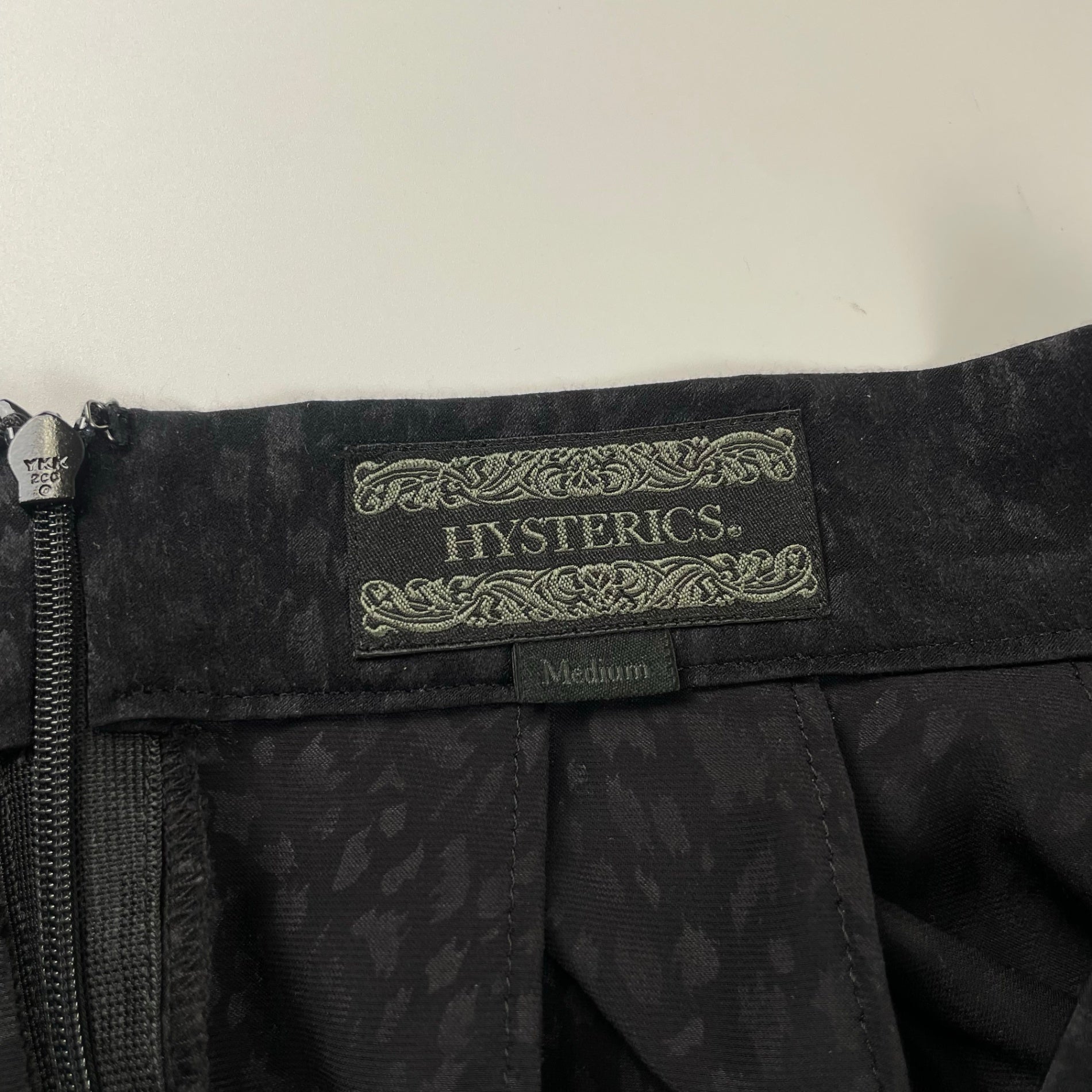 HYSTERICS ヒステリックス Hysteric Glamour ヒステリックグラマー / LEOPARD柄 タックスカート ブラック 参考定価：32,000+tax SIZE:M