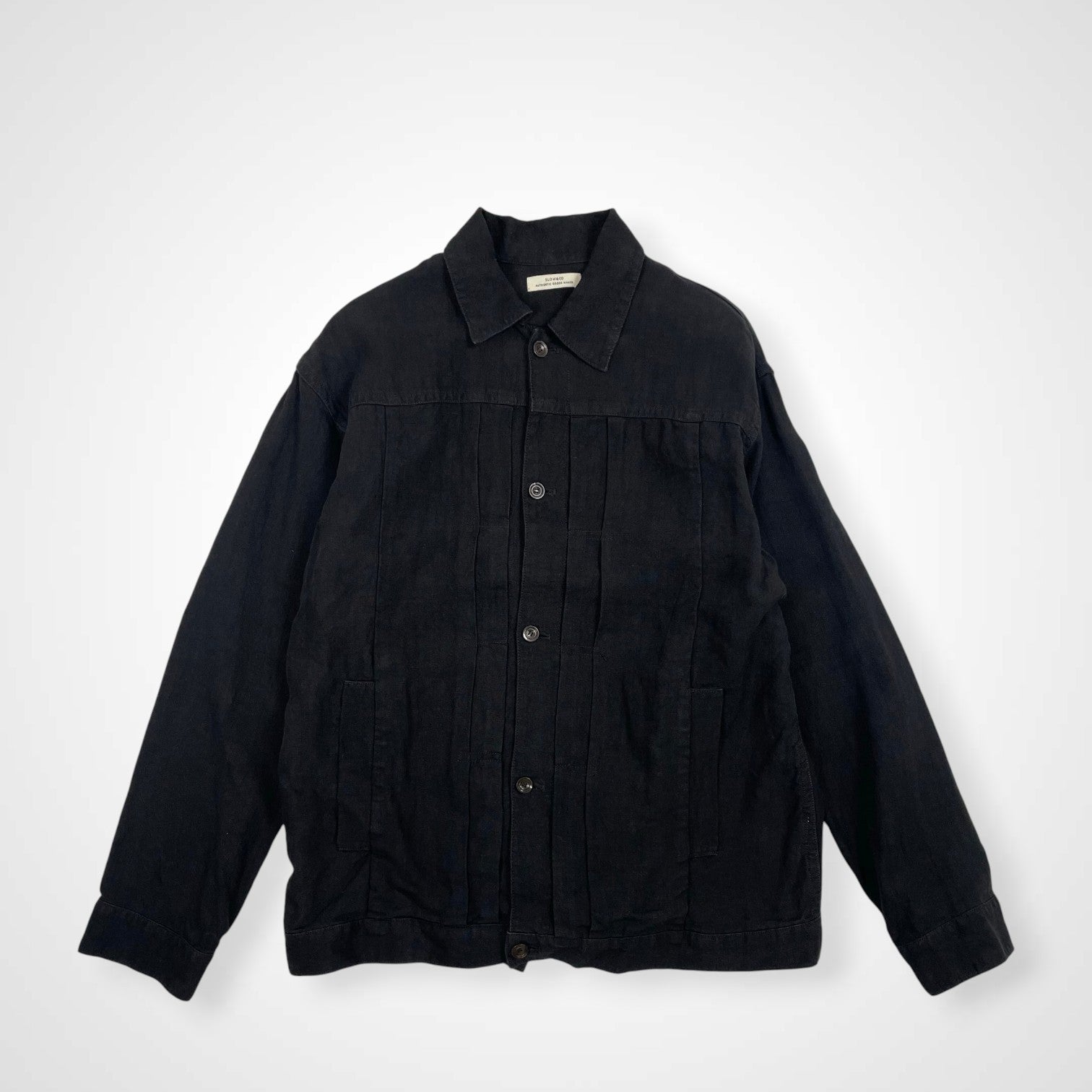 SLOW＆CO スロウ / linen jacket ブラック 参考定価：39,000+tax SIZE:1