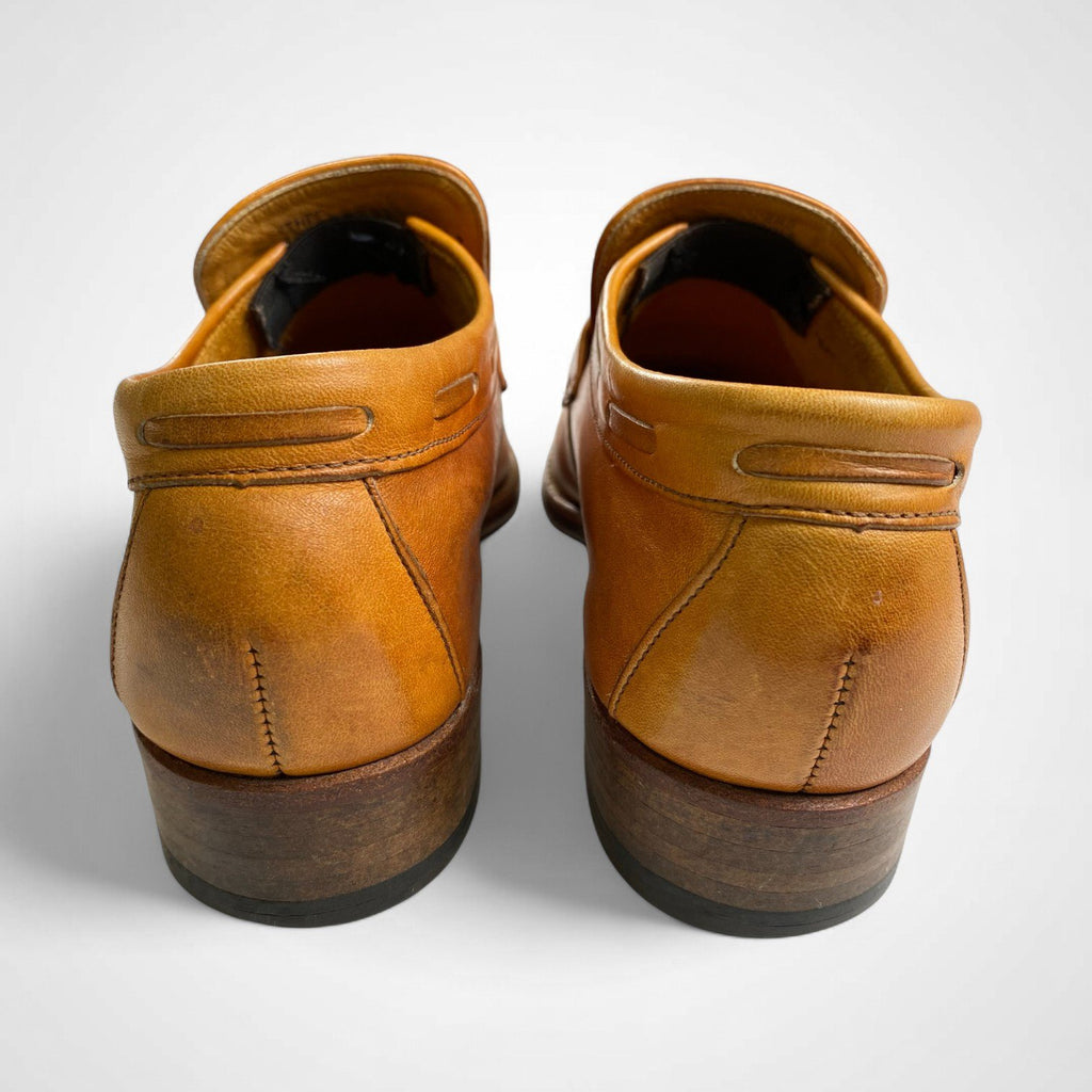 HANOVER ハノーバー / ヴィンテージ レザーローファー イントレチャート 6-70年代 USA製 SIZE:8 1/2