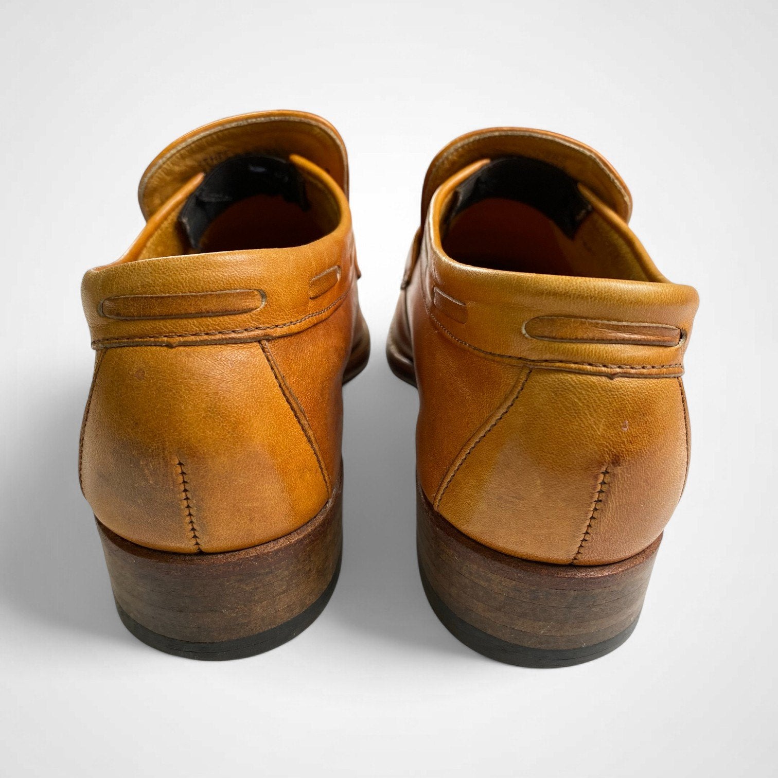 HANOVER ハノーバー / ヴィンテージ レザーローファー イントレチャート 6-70年代 USA製 SIZE:8 1/2