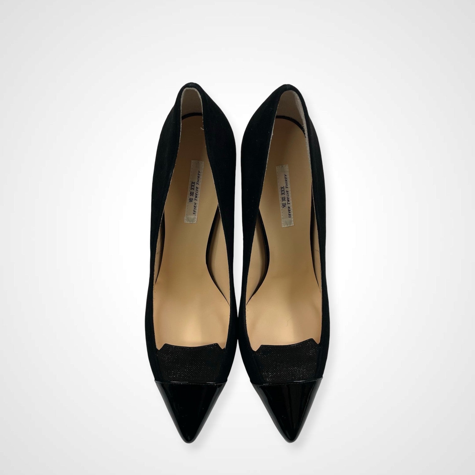 SEVEN TWELVE THIRTY / コンビパンプス ブラック 参考定価：28,000程度 SIZE：24.5cm