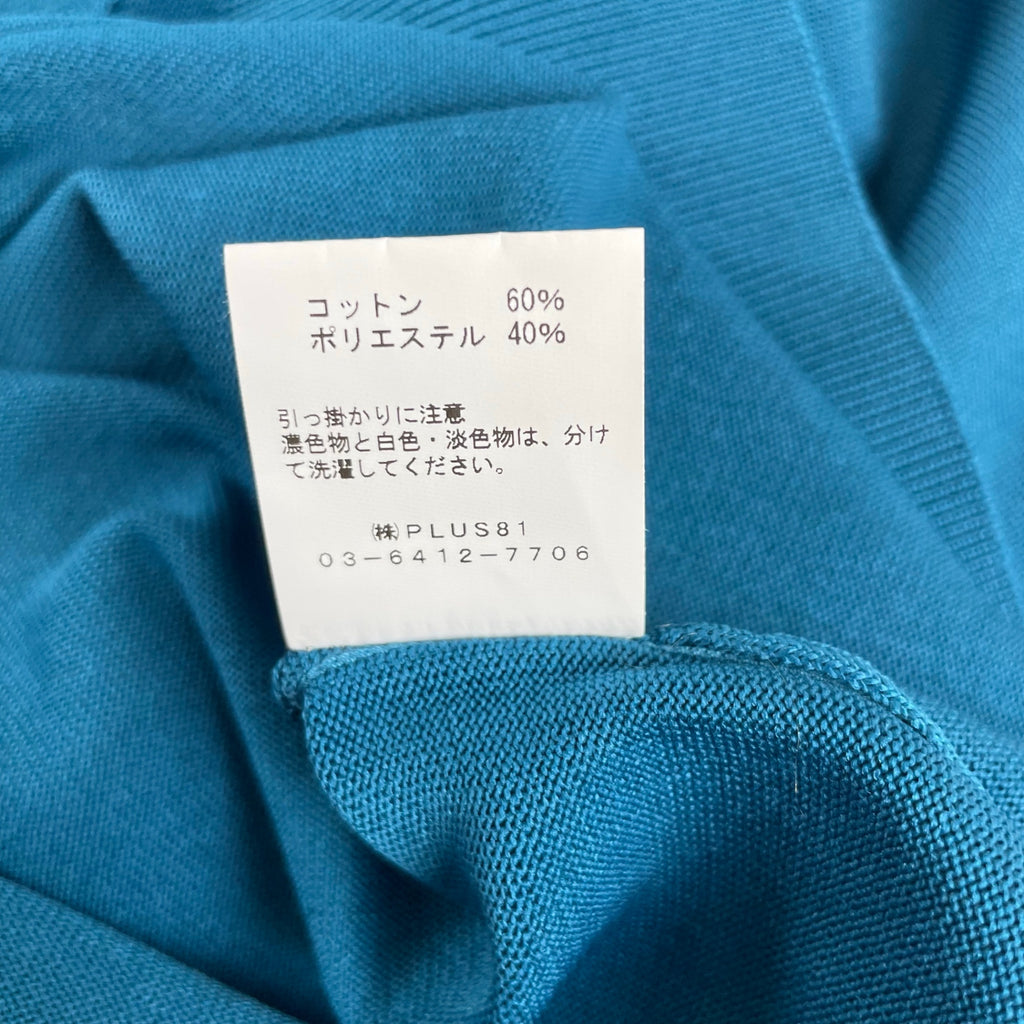 +81 PLUS EIGHTY ONE / ハーフジップニットポロシャツ 未使用品 参考定価：23,000+tax SIZE:46