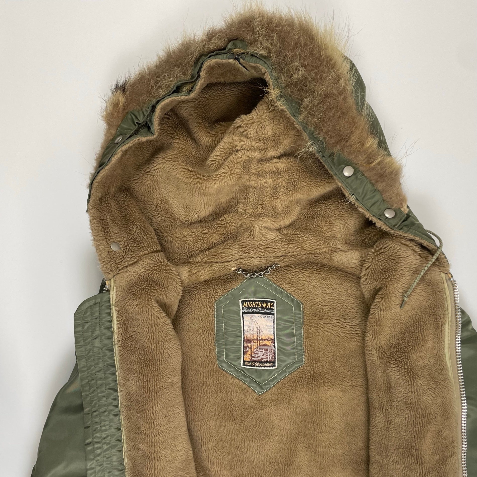 MIGHTY-MAC マイティマック / 7-80s ボアフーデッドジャケット MADE IN USA SIZE:L-XL