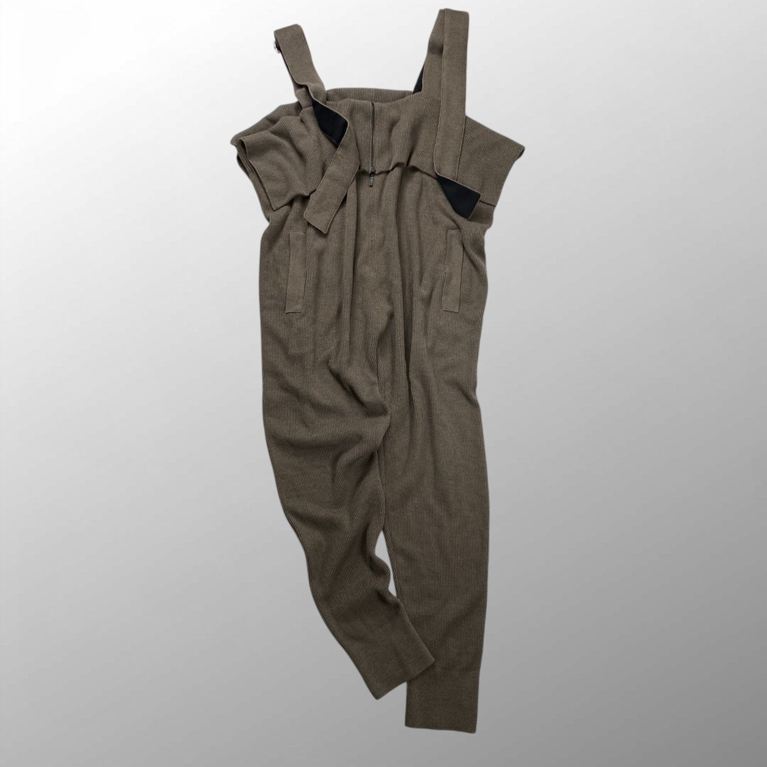 Y's ワイズ ヨウジヤマモト RISMAT by Y's / 20AWコレクションアイテム ニットサロペット モカブラウン SIZE:2