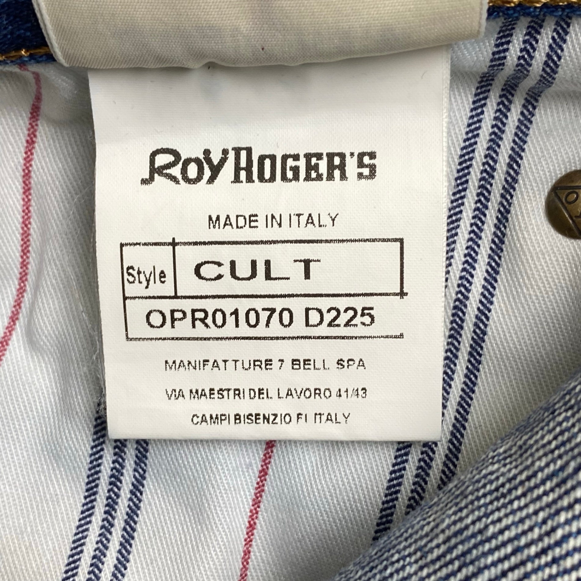 【未使用品】 Roy ROGER’S ロイ ロジャース / CULT SUPERIOR DENIM ハンドペイント デニムパンツ イタリア最古のデニムブランド SIZE：29