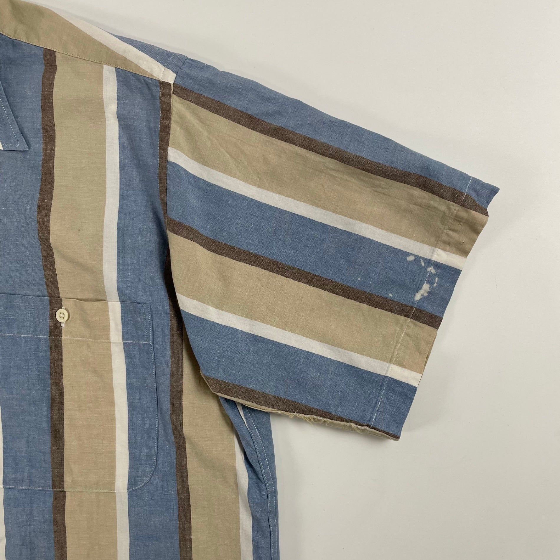Yves Saint Laurent / 80s ヴィンテージストライプシャツ SIZE：M
