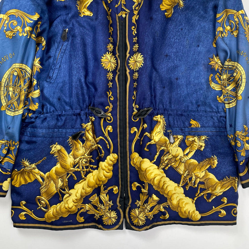 HERMES エルメス / VINTAGE ”COSMOS” シルクリバーシブルジャケット SIZE：40