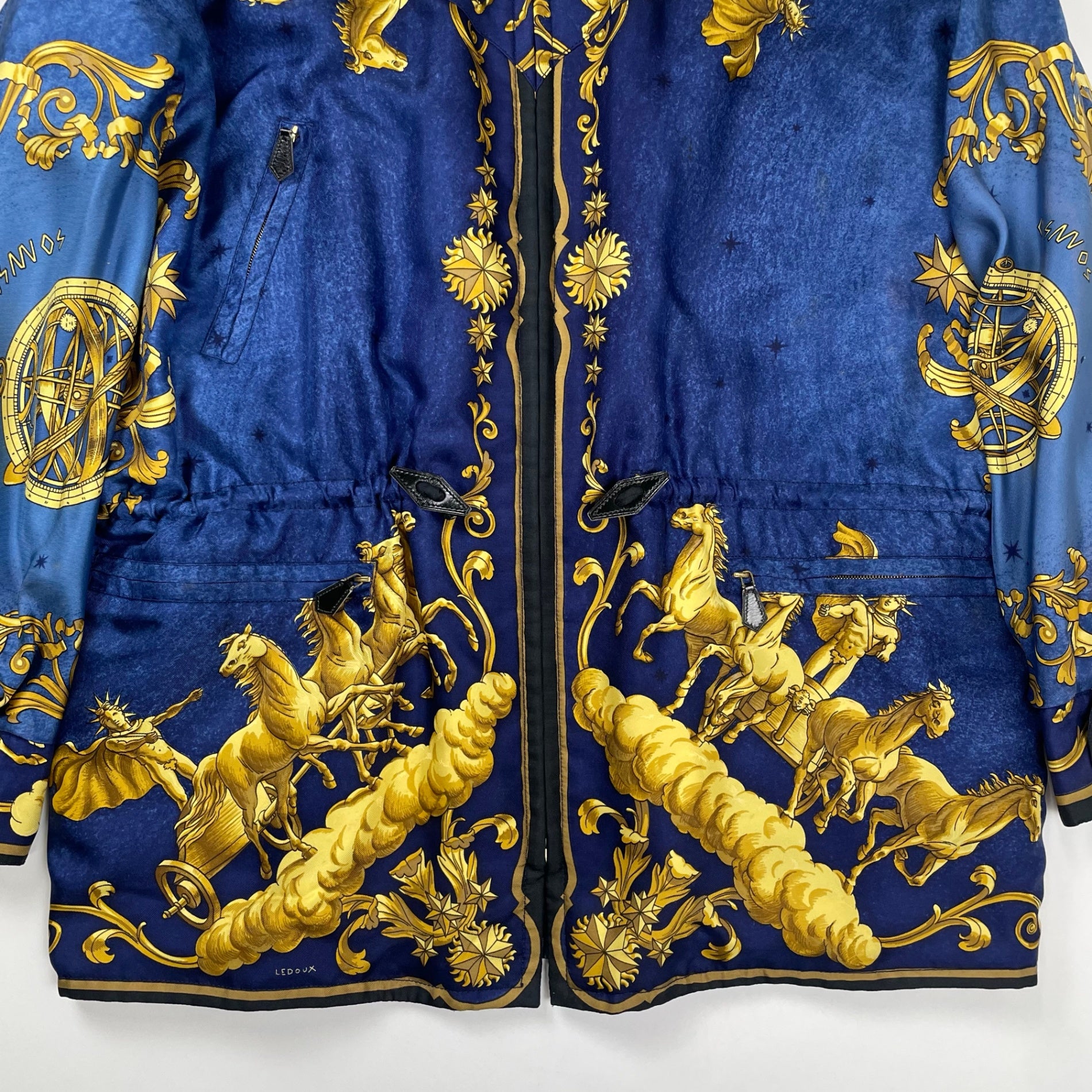 HERMES エルメス / VINTAGE ”COSMOS” シルクリバーシブルジャケット SIZE：40