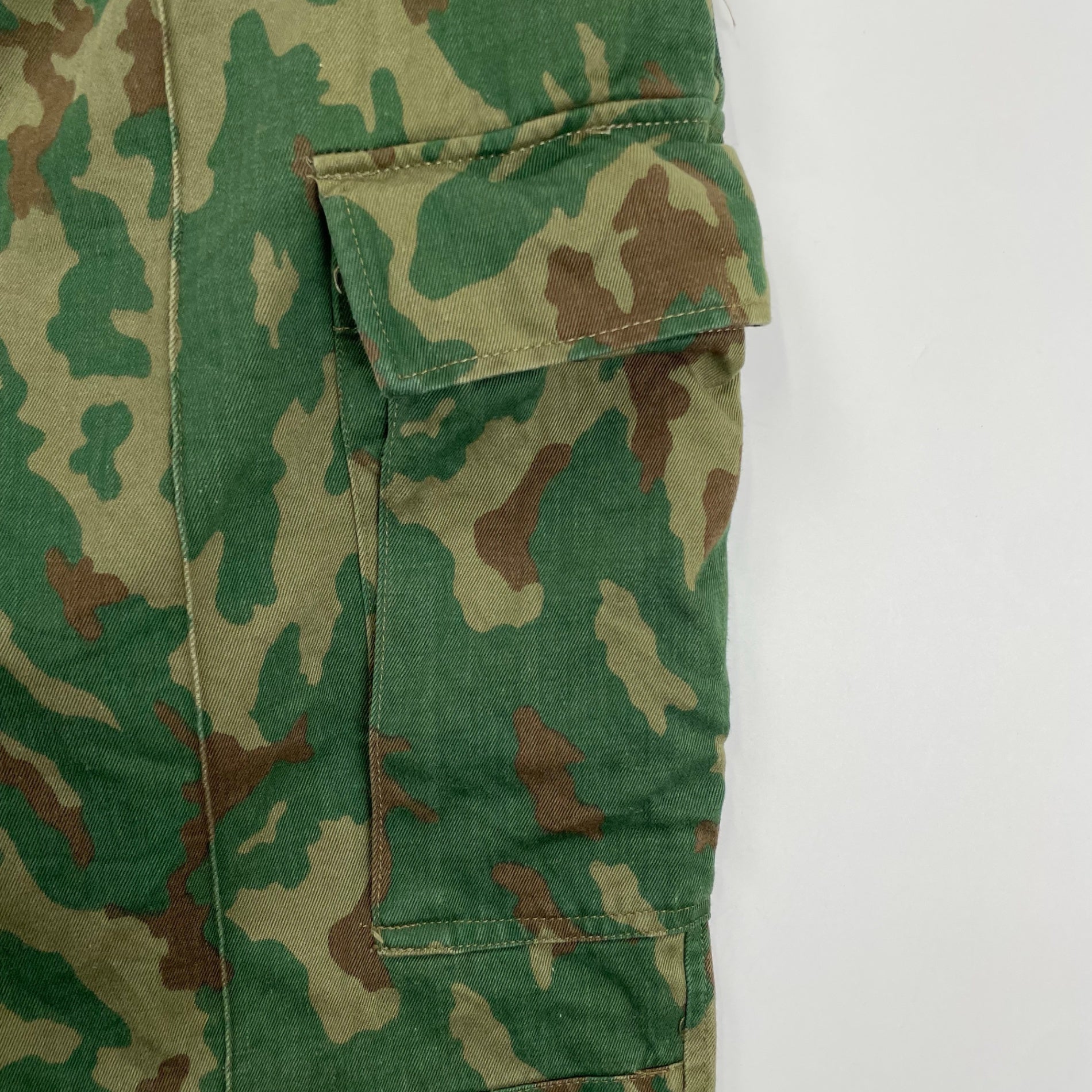 VINTAGE ヴィンテージ / 推定7-80s ソ連軍 バークカモ  ダブルニーカーゴ SIZE:W94