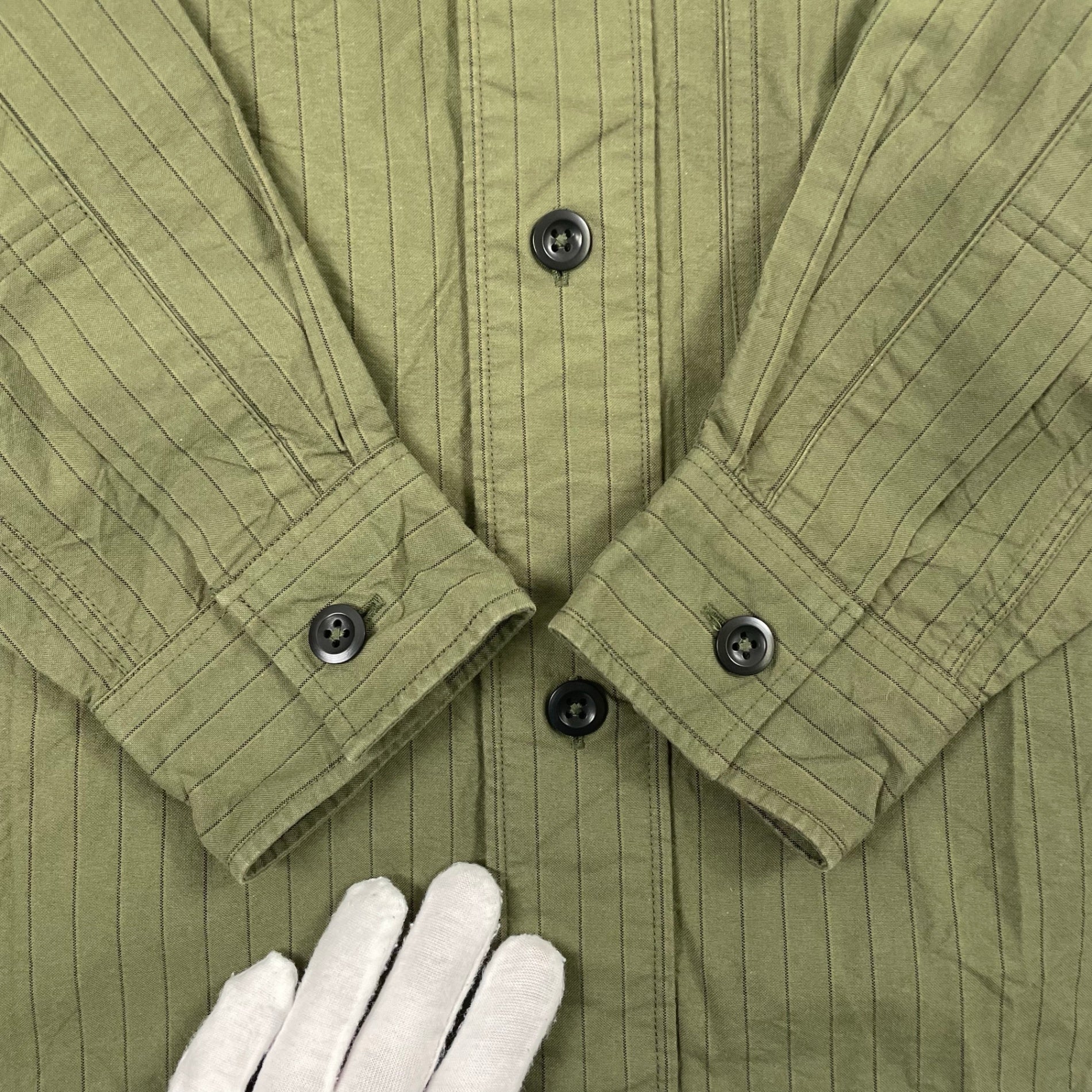 MHL. / コットンストライプシャツ 23年 参考定価：25,000程度 SIZE:S