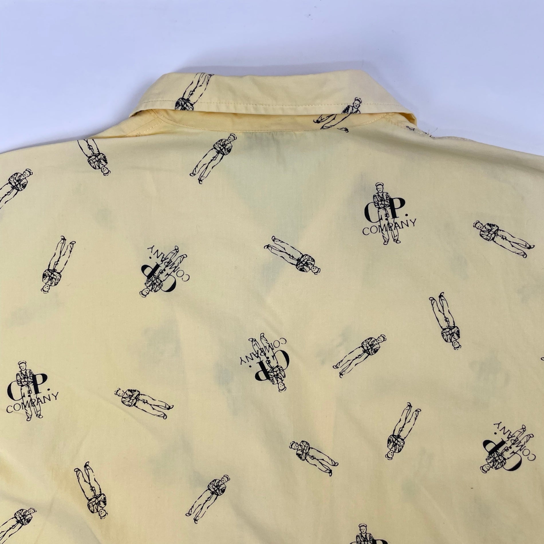 C.P. COMPANY / 8-90s オープンカラーロゴシャツ SIZE:L程度