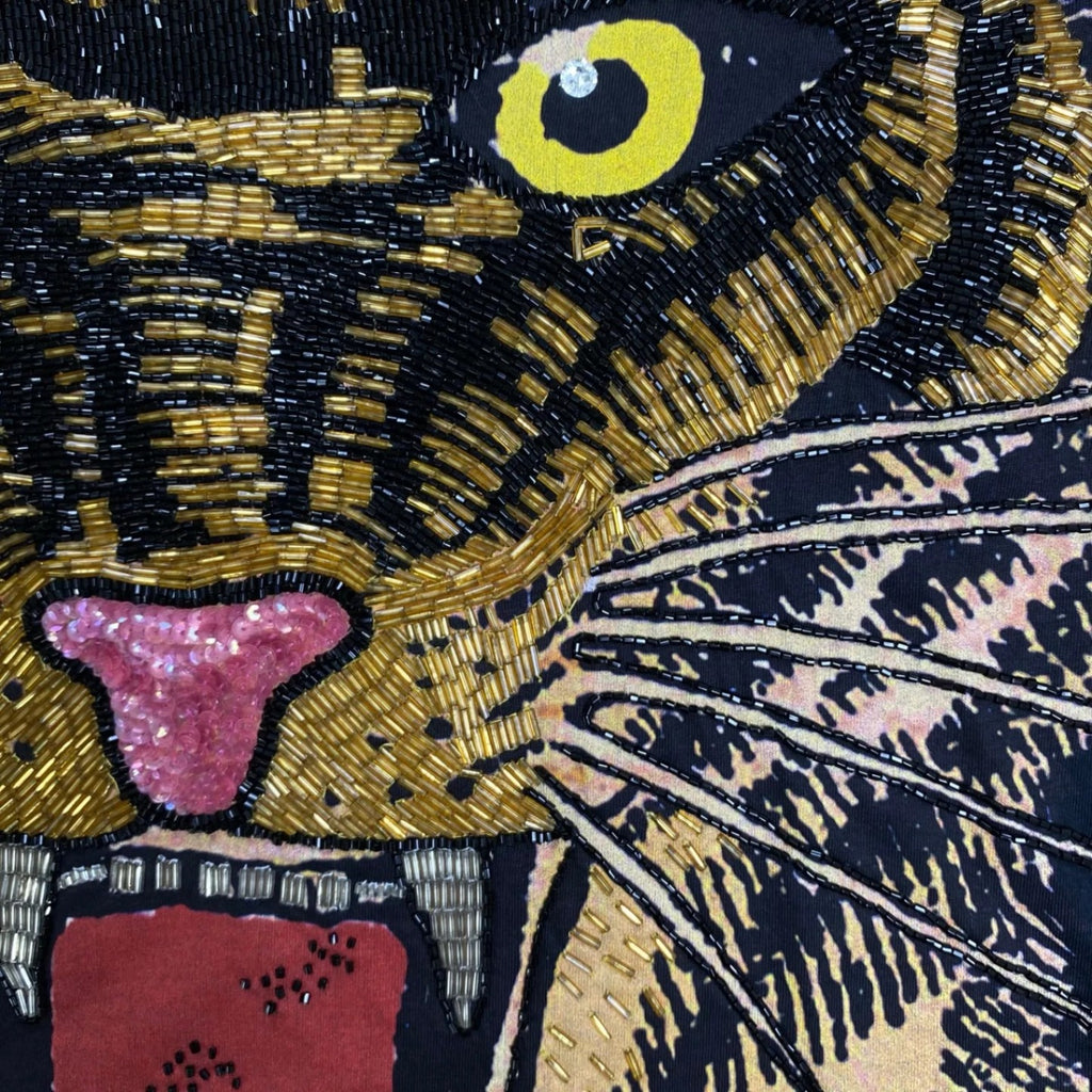 GUCCI グッチ / ヴィンテージ タイガー刺繍 Tシャツ リュネビル刺繍 SIZE:FREE