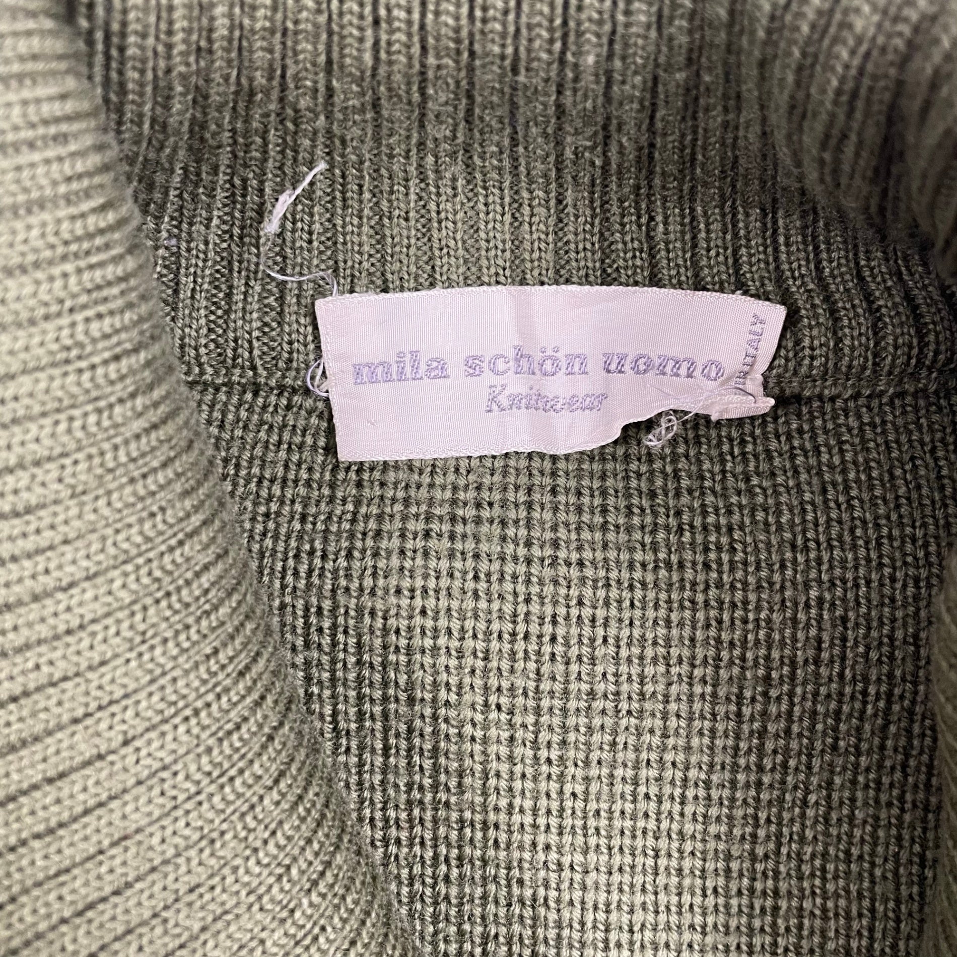 mila schon UOMO ミラショーン ウオモ / VINTAGE エンブレムニットジャケット MADE IN ITALY SIZE:M