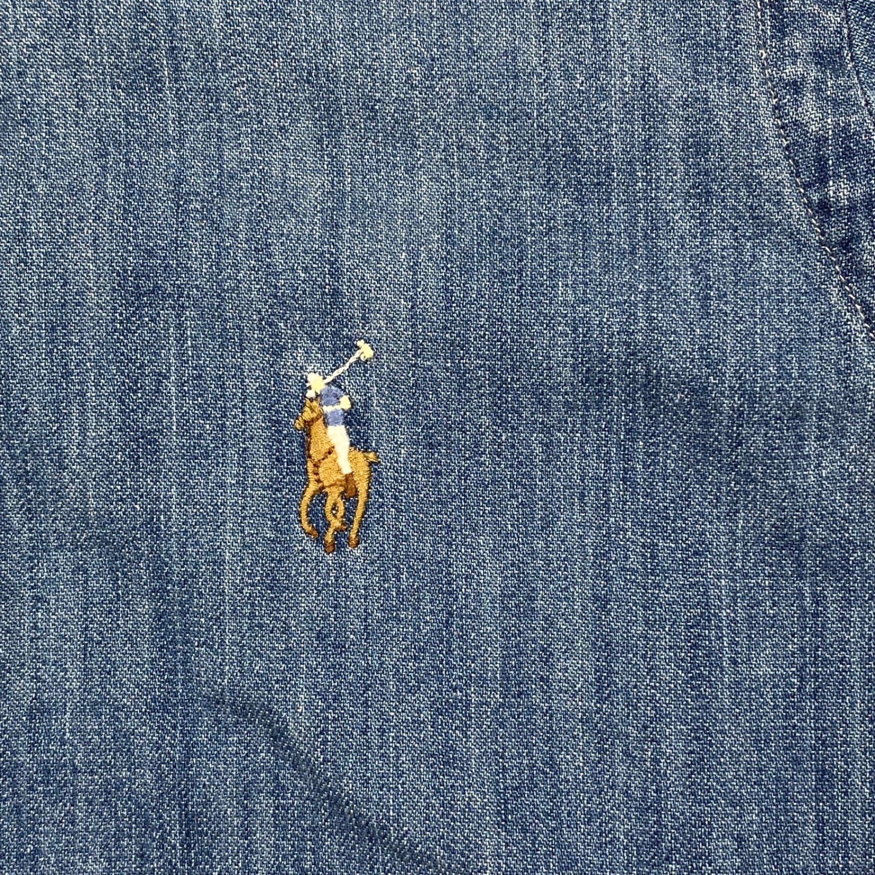 POLO RALPH LAUREN ポロ ラルフローレン / ボタンダウン デニムシャツ ポニー刺繍 SIZE：XS