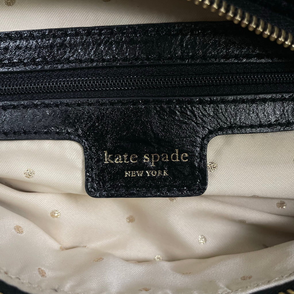 kate spade new york ケイトスペードニューヨーク / ベロアフラワーハンドバッグ ブラック 参考定価：30,000程度