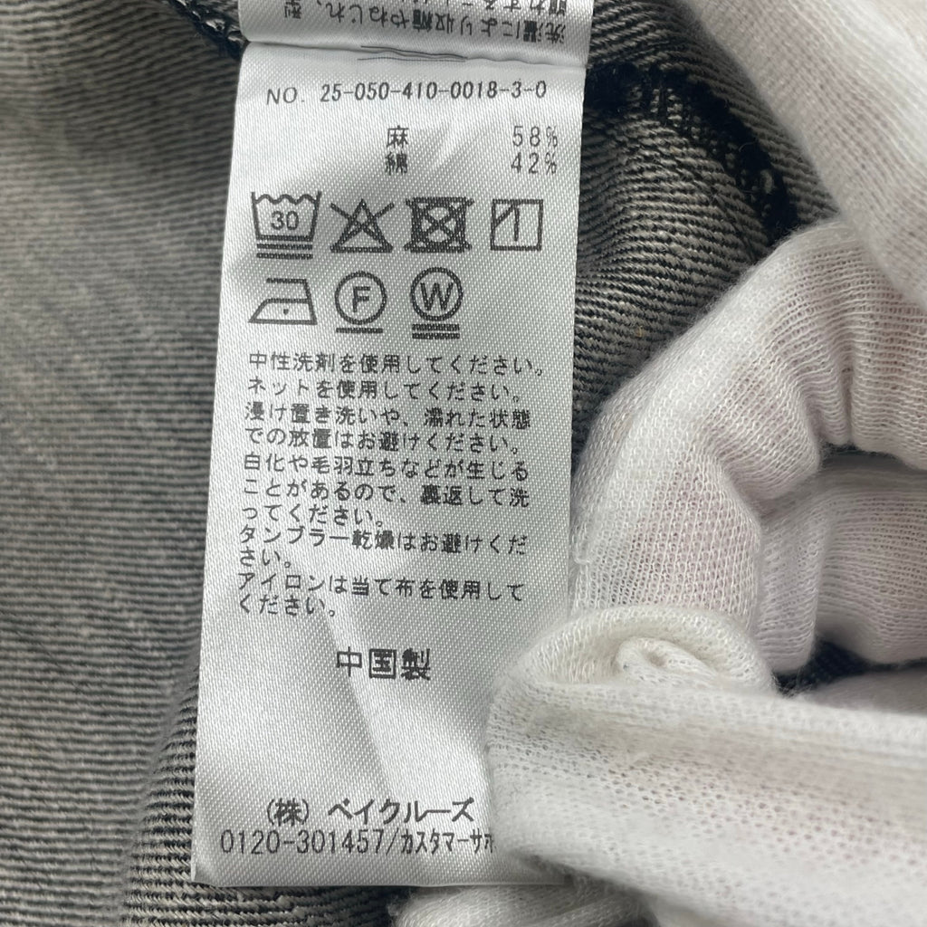 JOURNAL STANDARD × MIKA KASAI / PATCH BUTTON LINEN SH 25AW 参考定価：23,000+tax SIZE:FREE