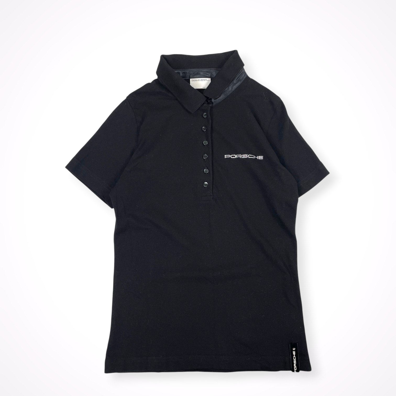 PORSCHE / ラインストーンポロシャツ 参考定価：20,000程度 SIZE:M