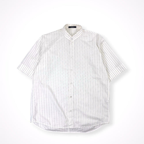 CINOH / ストライプバンドカラーシャツ 参考定価：34,000程度 SIZE:46