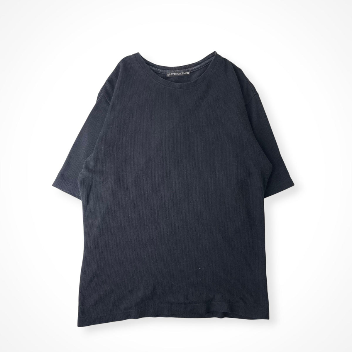 ISSEY MIYAKE MEN / 凹凸タイトリブTEE ブラック SIZE:1