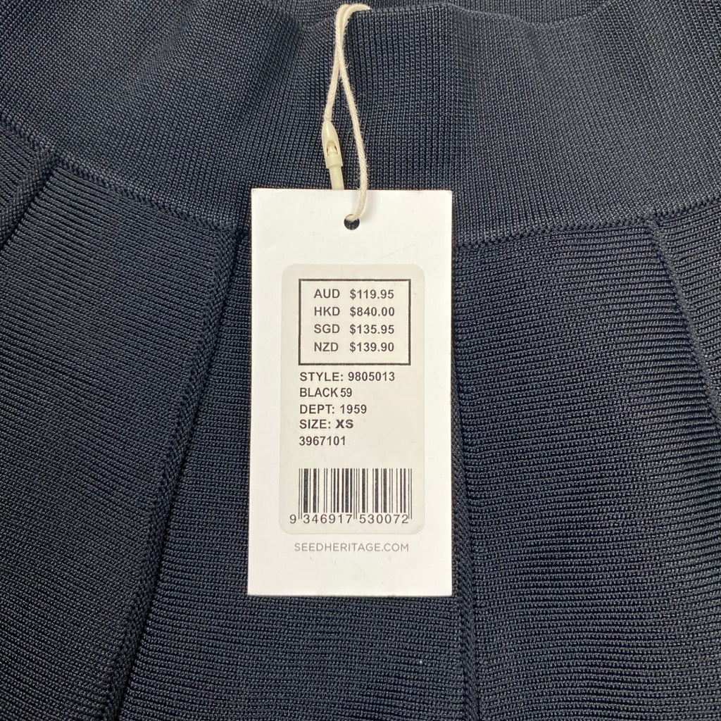 seed HARITAGE シード ヘリテージ / ニットミニスカート ブラック オーストラリア発 参考定価：12,000程度