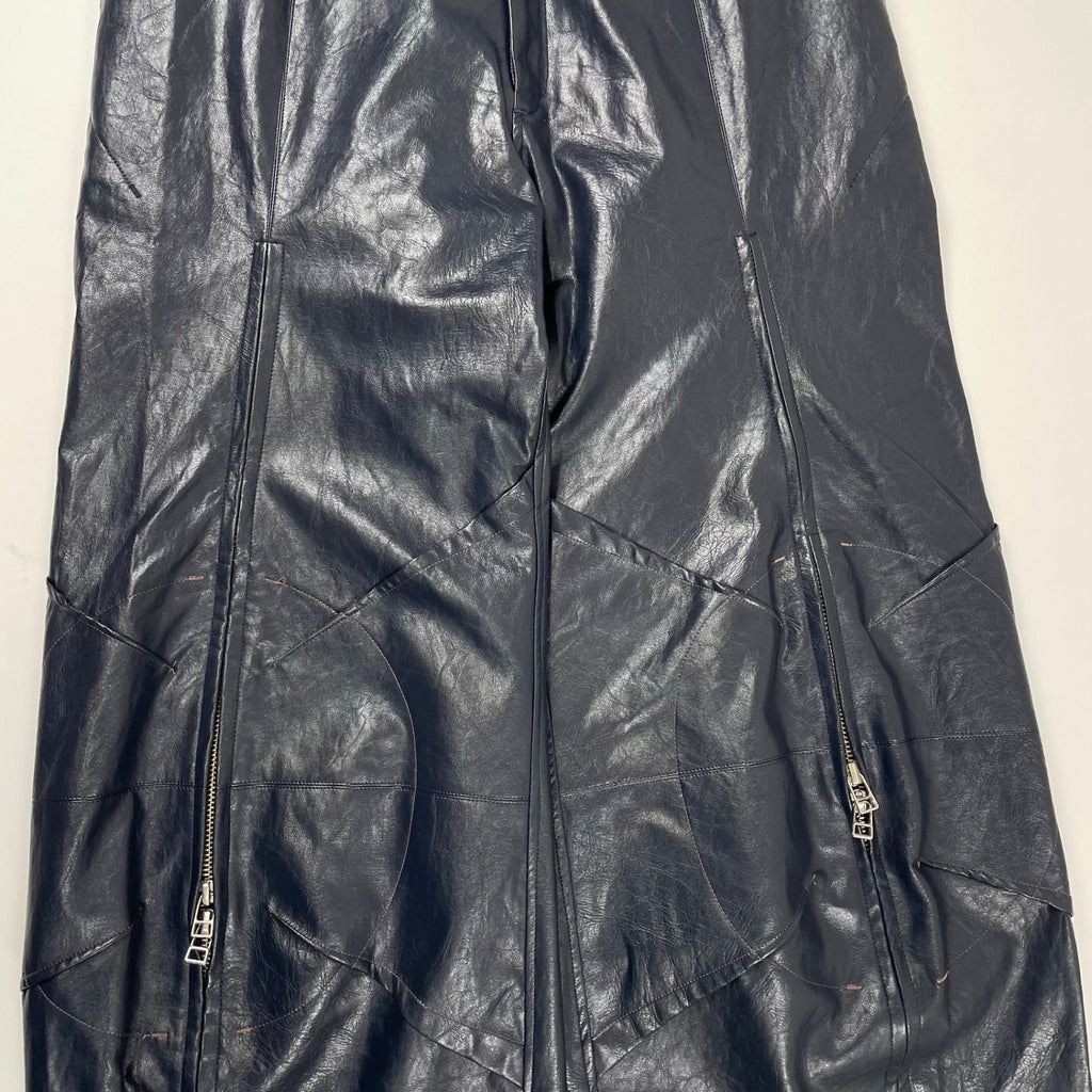 YOHEI OHNO ヨウヘイ オオノ / Faux Leather Biker Trousers 参考定価：58,000+tax SIZE:38