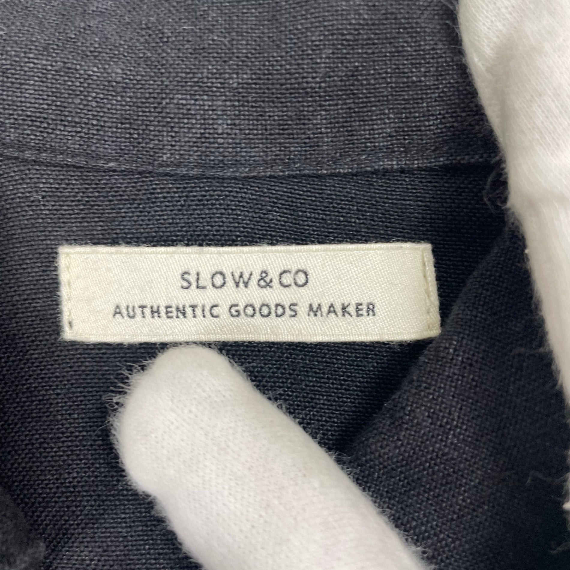 SLOW＆CO スロウ / linen jacket ブラック 参考定価：39,000+tax SIZE:1