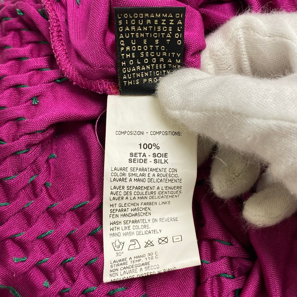 CLASS roberto cavalli ロベルト カヴァリ / シルク100％ ノースリーブ ビジューカットソー フリル 参考定価：35,000程度 SIZE:42(M程度)