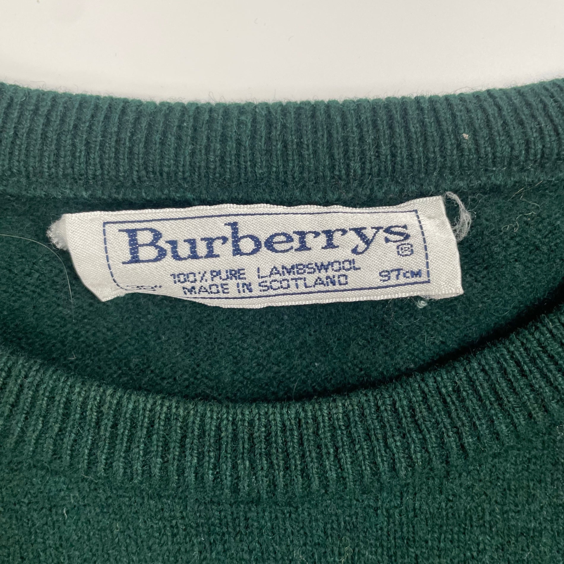 Burberry's バーバリーズ / ヴィンテージエンブレムニット スコットランド製 SIZE：38