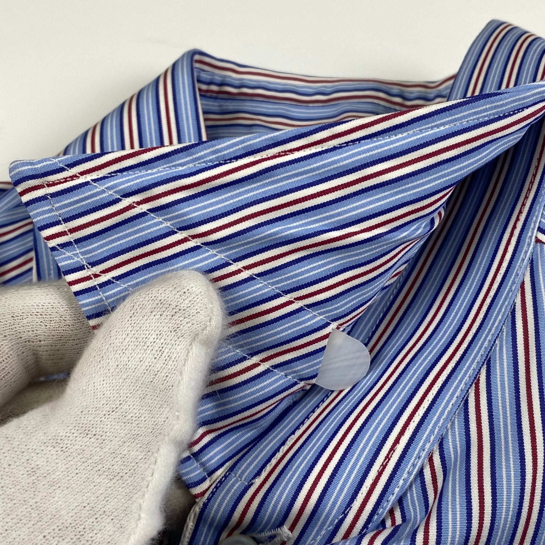 BARBA バルバ / ストライプ ドレスシャツ SIZE:39 15 1/2