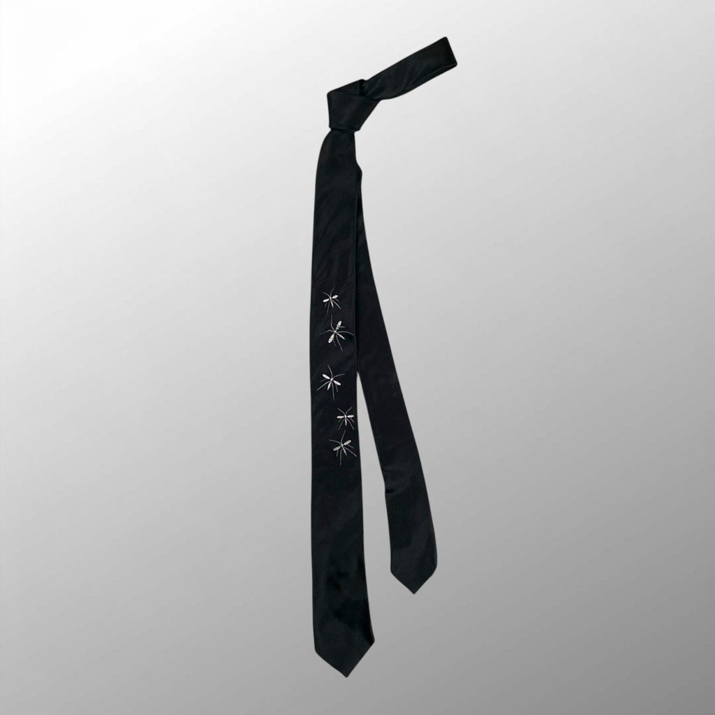 クリス期 アーカイブ Dior HOMME ディオール オム / アメンボ刺繍 ナロータイ モノトーン