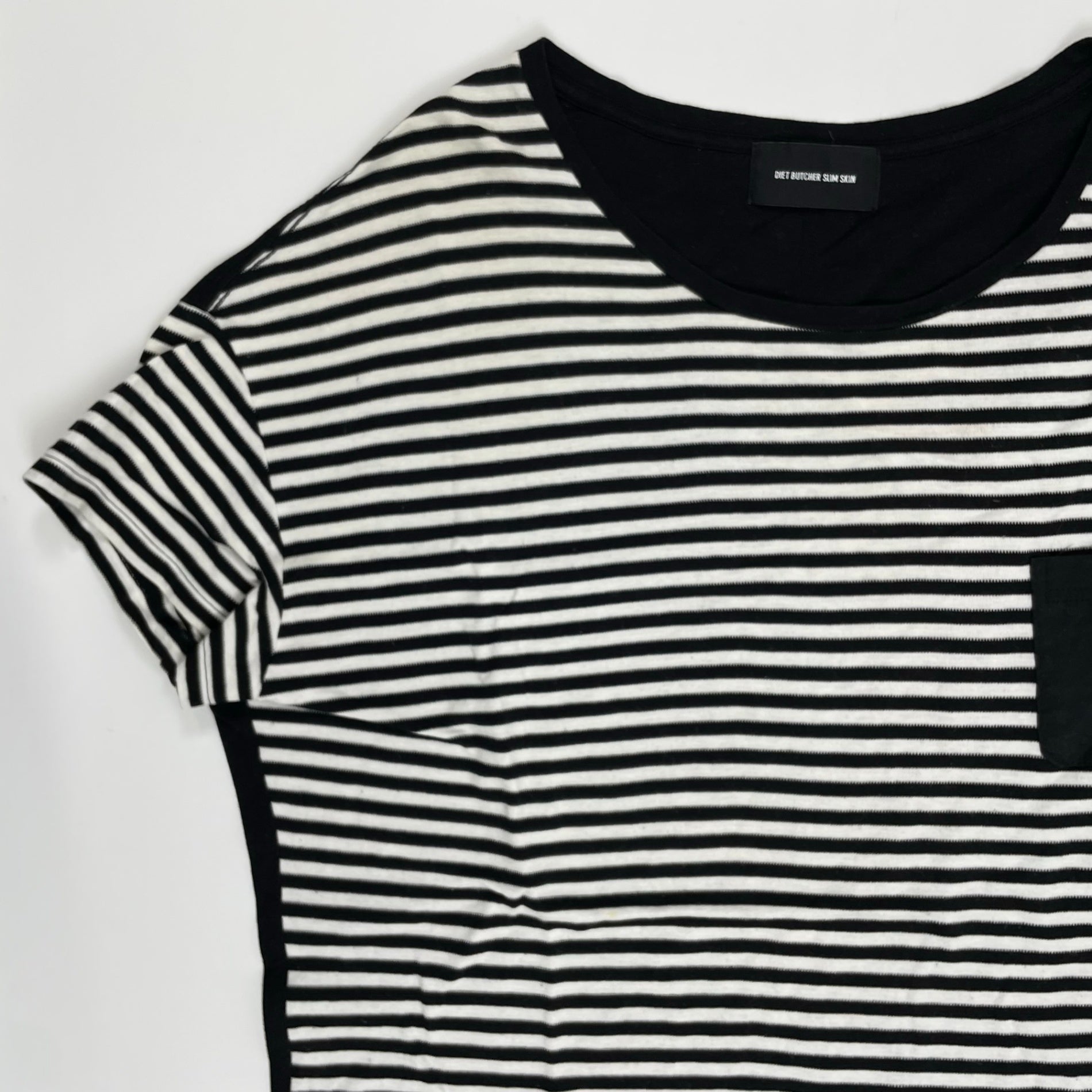 DIET BUTCHER SLIM SKIN ダイエットブッチャースリムスキン / オーバーサイズポケットボーダーTEE 参考定価：12,000程度 SIZE：FREE